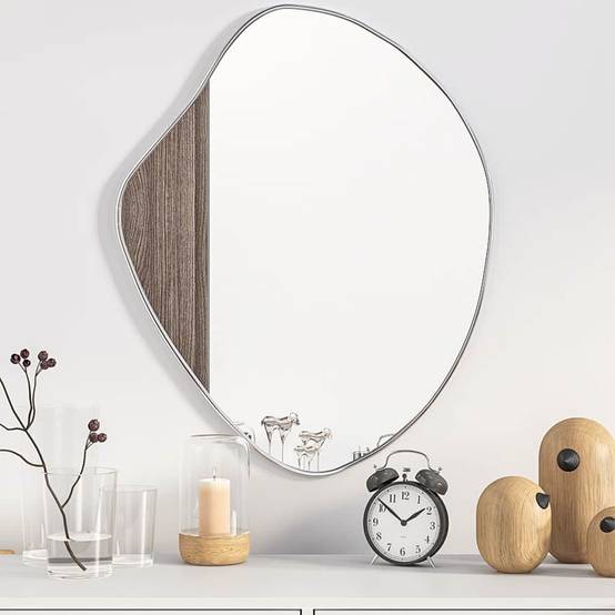 Miroir mural Argenté 60x50 cm Maison Chic - Image 2