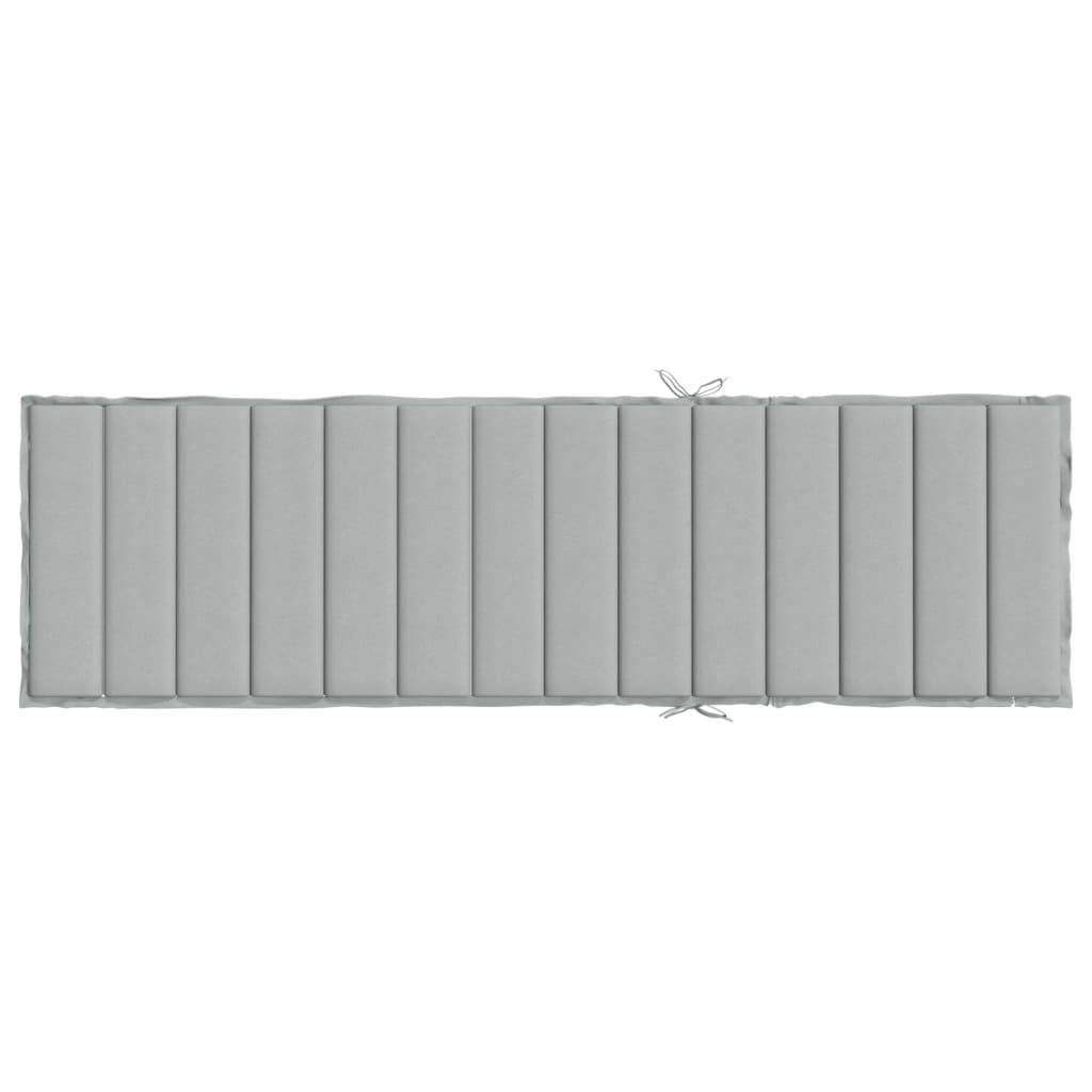 Coussin Bain de soleil | Coussin de chaise longue gris clair mélangé 200x50x4 cm tissu Maison Chic - Image 5