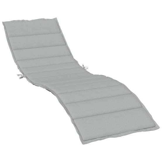 Coussin Bain de soleil | Coussin de chaise longue gris clair mélangé 200x50x4 cm tissu Maison Chic - Image 1