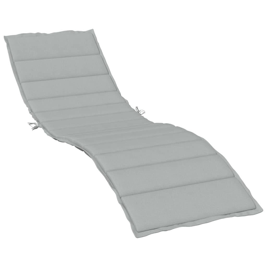 Coussin Bain de soleil | Coussin de chaise longue gris clair mélangé 200x50x4 cm tissu Maison Chic