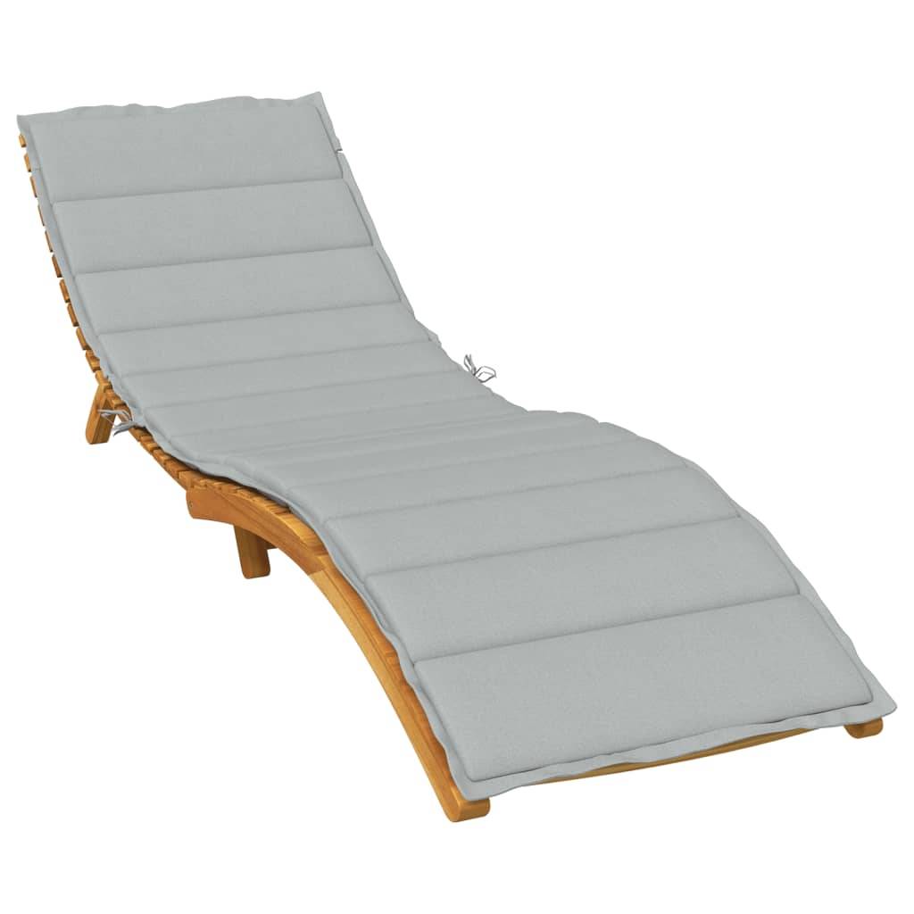 Coussin Bain de soleil | Coussin de chaise longue gris clair mélangé 200x50x4 cm tissu Maison Chic - Image 2
