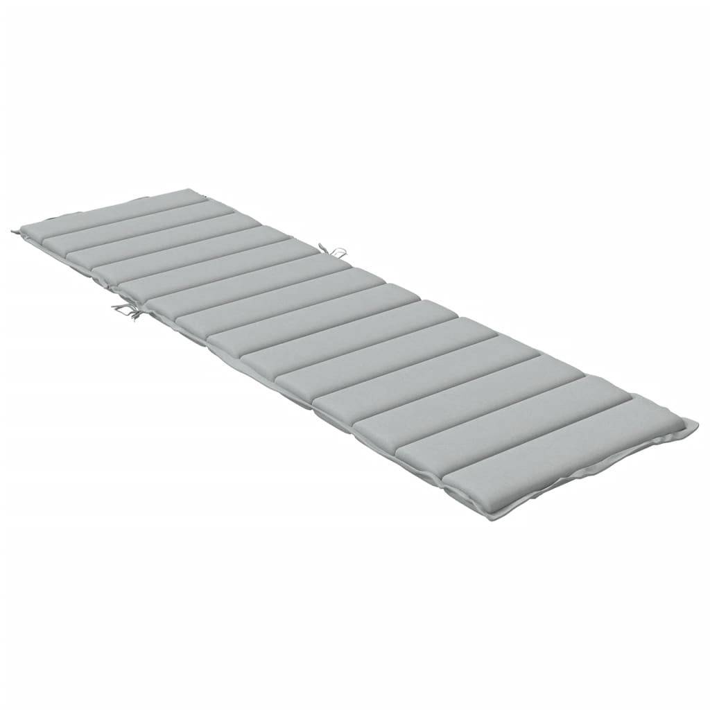 Coussin Bain de soleil | Coussin de chaise longue gris clair mélangé 200x50x4 cm tissu Maison Chic - Image 4