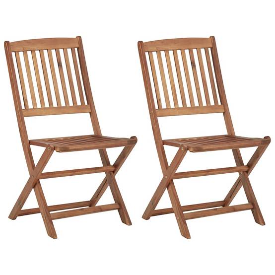 Chaises pliables bois acacia gris 44 x 50 x 88 cm - PANGIVO - Image 3