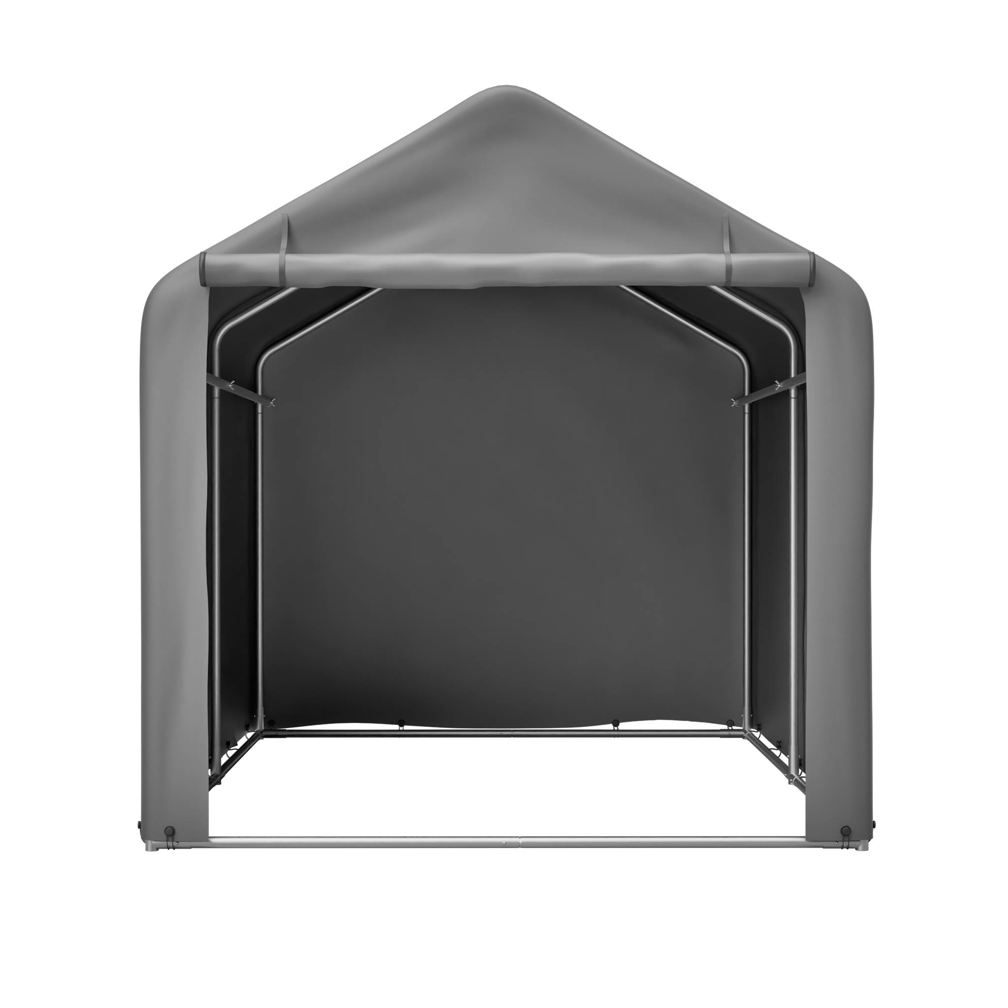 Abri à Vélos 160 x 220 x 165 cm avec Porte Sectionnelle, Abri Extérieur Étanche en PE Résistant aux Intempéries, Gris - Image 8