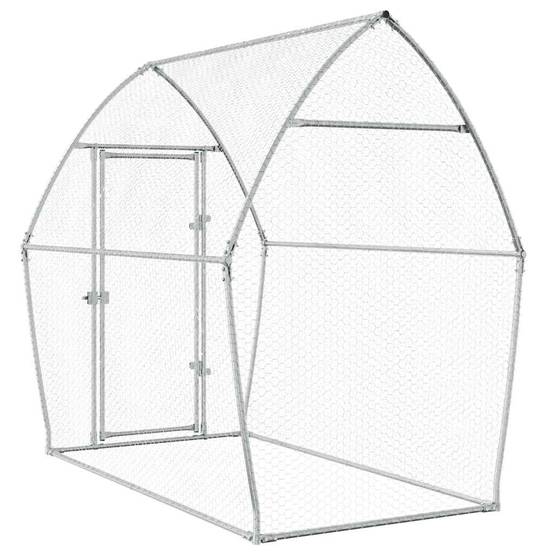 Vidaxl - Cage pour poules argenté 200x105x182 cm acier galvanisé vidaXL 172555 - Image 8