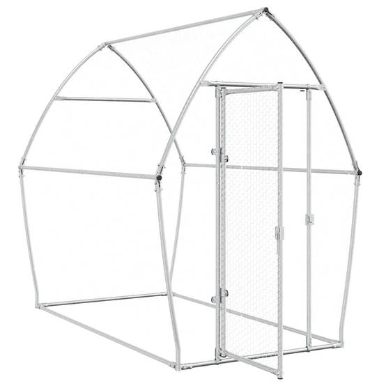 Vidaxl - Cage pour poules argenté 200x105x182 cm acier galvanisé vidaXL 172555 - Image 9