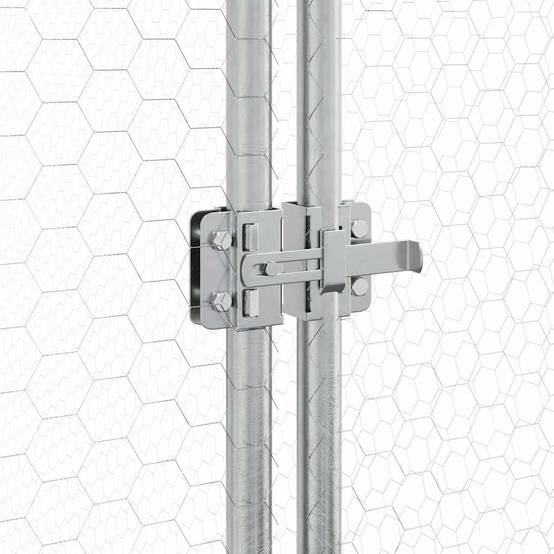 Vidaxl - Cage pour poules argenté 200x105x182 cm acier galvanisé vidaXL 172555 - Image 5