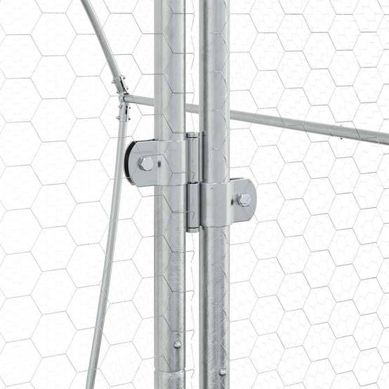 Vidaxl - Cage pour poules argenté 200x105x182 cm acier galvanisé vidaXL 172555 - Image 6