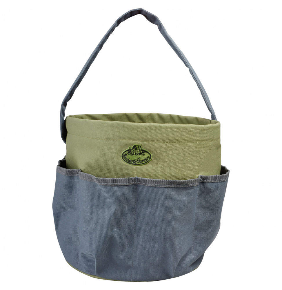Sac à outils rond -L 28 x l 28 x H 26 cm - Gris - Image 2