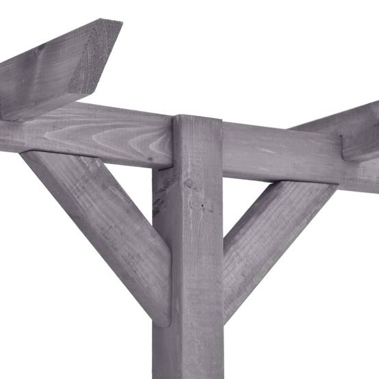 Grande Pergola Bois Pin Traité Arche Jardin Support Plantes 400x40x205cm Gris - ComfortXL Outdoor Living - Image 3