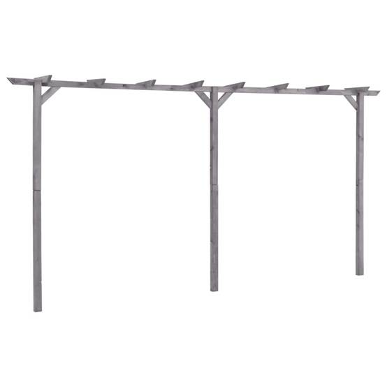 Grande Pergola Bois Pin Traité Arche Jardin Support Plantes 400x40x205cm Gris - ComfortXL Outdoor Living - Image 1