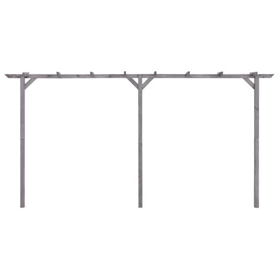 Grande Pergola Bois Pin Traité Arche Jardin Support Plantes 400x40x205cm Gris - ComfortXL Outdoor Living - Image 2