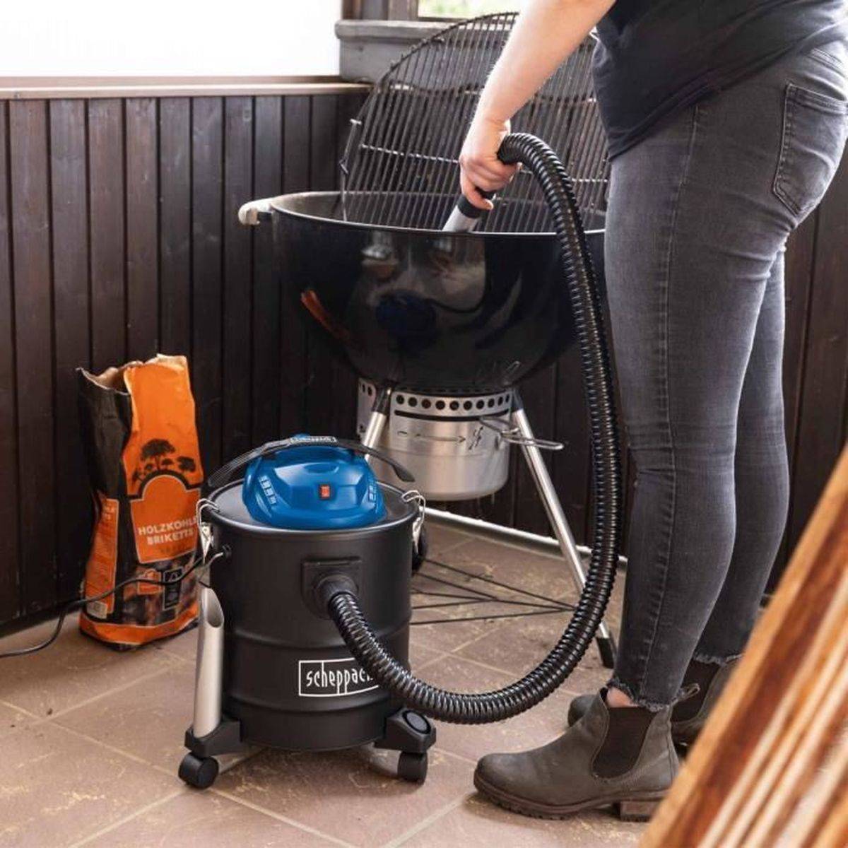 Scheppach - Aspirateur à cendres sans sac Scheppach AVC25 1300 W, 20 L, 20 kPa, filtre cartouche, 3 roues - SCHEPPACH - Image 3