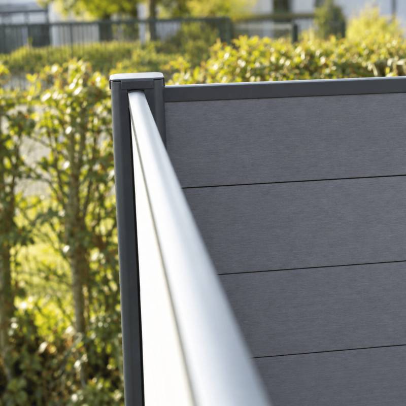 Profil de finition pour clôture LARKO 176 cm - Coloris - Gris anthracite RAL 7016, Longueur - 176cm - Image 4