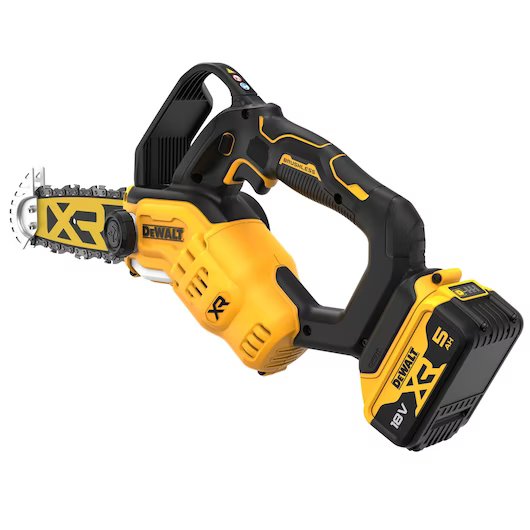 Tronçonneuse élagueuse DEWALT XR 18V Brushless - 1 batteries 5.0 Ah, chargeur + accessoires - DCMPS520P1-QW - Image 5