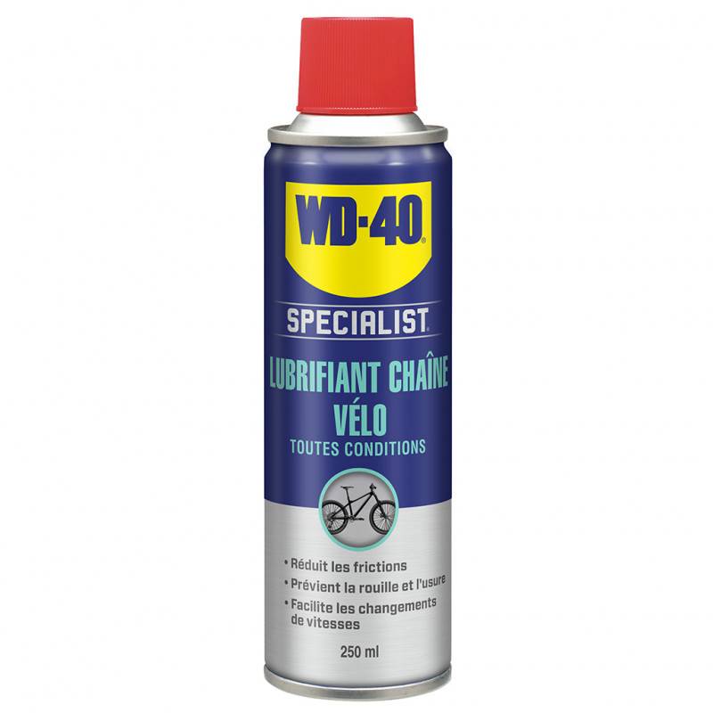 Lubrifiant Chaîne Vélo toutes conditions 250ml WD-40 SPECIALIST