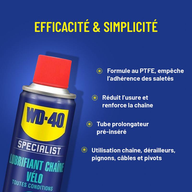 Lubrifiant Chaîne Vélo toutes conditions 250ml WD-40 SPECIALIST - Image 4