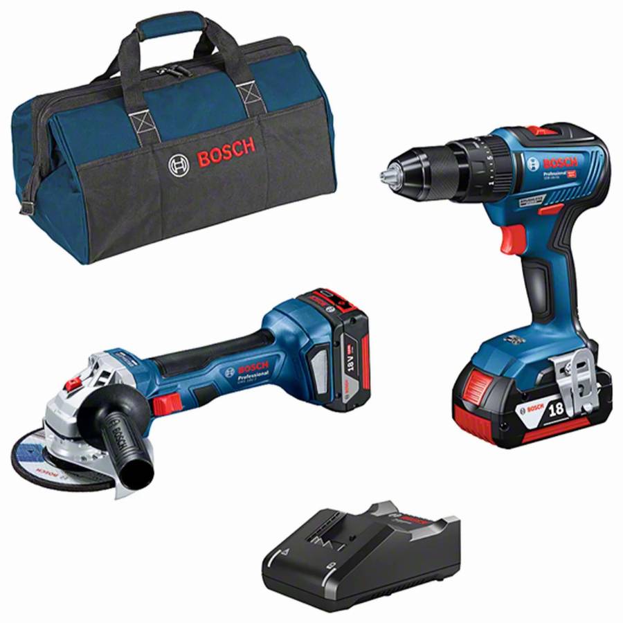 Bosch - KIT 2 Outils BOSCH GSR/GWS/GKS/GSA/GST + 2 x batterie 18V 4.0Ah Li-Ion - 0615990M4A - Image 1