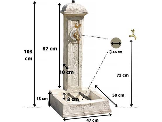 Fontaine "longchamp" - 0.50 X 0.47 X 1.03 M -habitat Et Jardin - Image 3