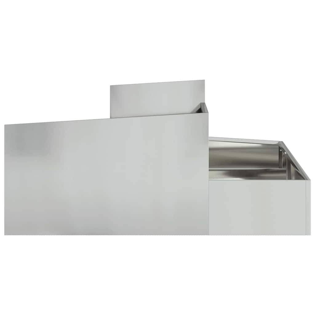 Maison Chic - Cache-pot, Pot De Fleurs Argent 100 x 100 x 50 cm Acier galvanisé g331 - Image 4