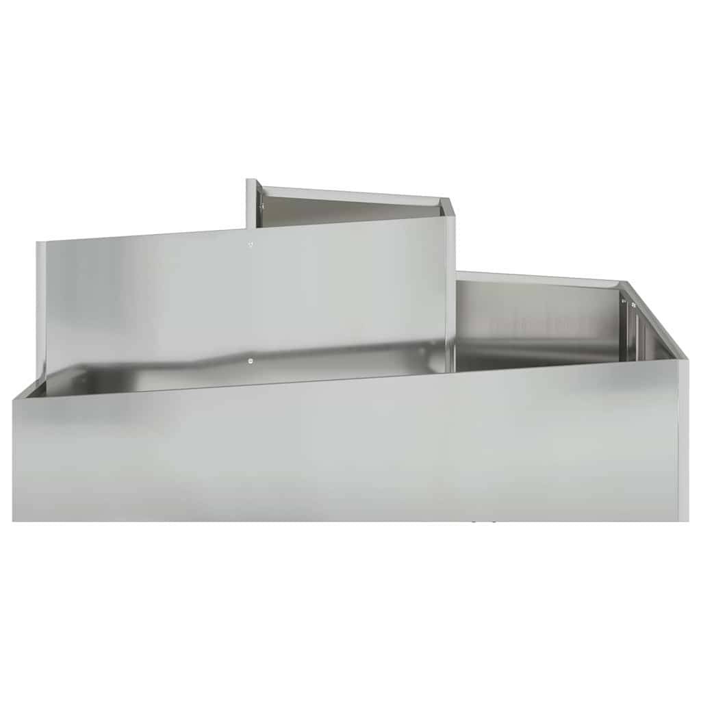 Maison Chic - Cache-pot, Pot De Fleurs Argent 100 x 100 x 50 cm Acier galvanisé g331 - Image 3