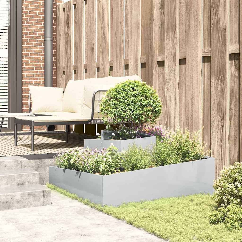 Maison Chic - Cache-pot, Pot De Fleurs Argent 100 x 100 x 50 cm Acier galvanisé g331 - Image 2
