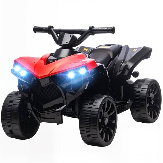 Quad électrique enfant 6V, voiture électrique enfants ATV, musique et phares LED, pour 37-72 mois, 70 x 42 x 45 cm, rouge - Image 2