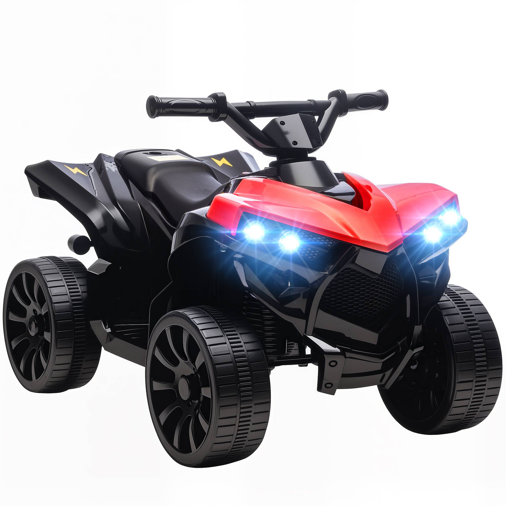 Quad électrique enfant 6V, voiture électrique enfants ATV, musique et phares LED, pour 37-72 mois, 70 x 42 x 45 cm, rouge - Image 1
