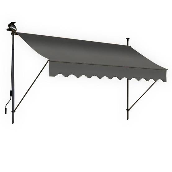 Store banne 200x150 cm avec éclairage led et manivelle BLUMIE - Image 1