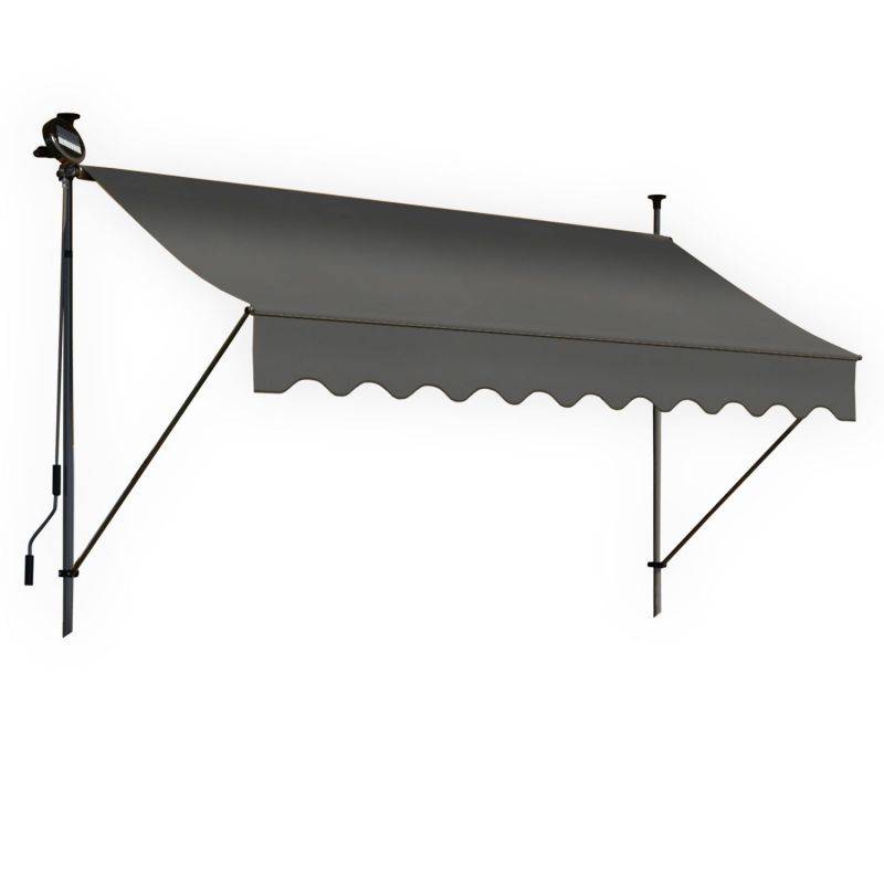 Store banne 200x150 cm avec éclairage led et manivelle BLUMIE - Image 1