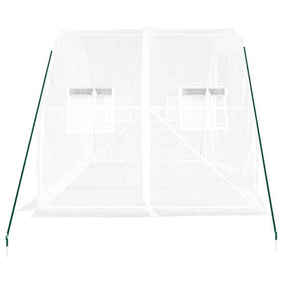 Serre de jardin 6m² - Serre de culture avec cadre en acier blanc 3x2x2 m MAISON CHIC - Image 5