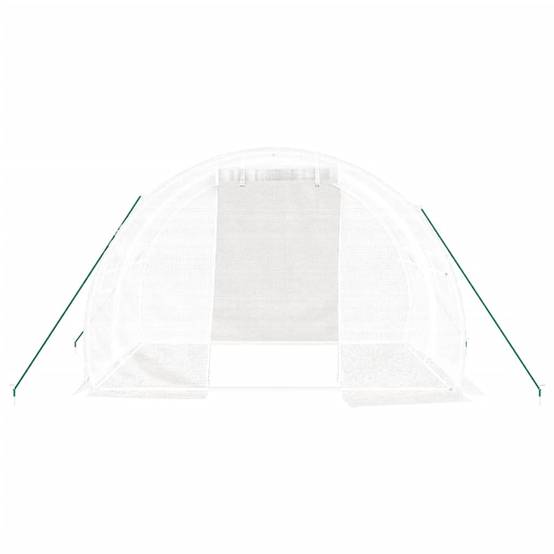 Serre de jardin 6m² - Serre de culture avec cadre en acier blanc 3x2x2 m MAISON CHIC - Image 4