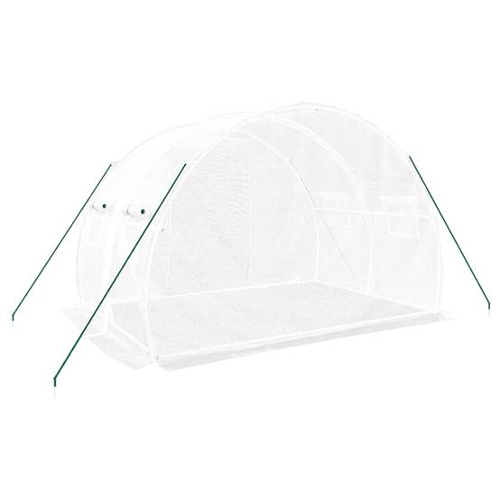 Serre de jardin 6m² - Serre de culture avec cadre en acier blanc 3x2x2 m MAISON CHIC - Image 6