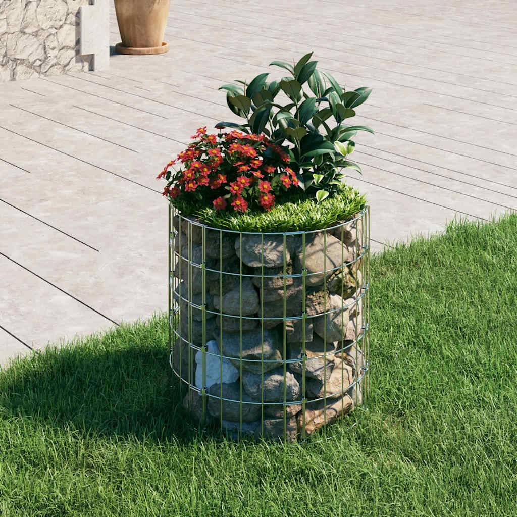 PANGIVO - Poteau à gabion circulaire acier galvanisé Ø50 x 50 cm - PANGIVO
