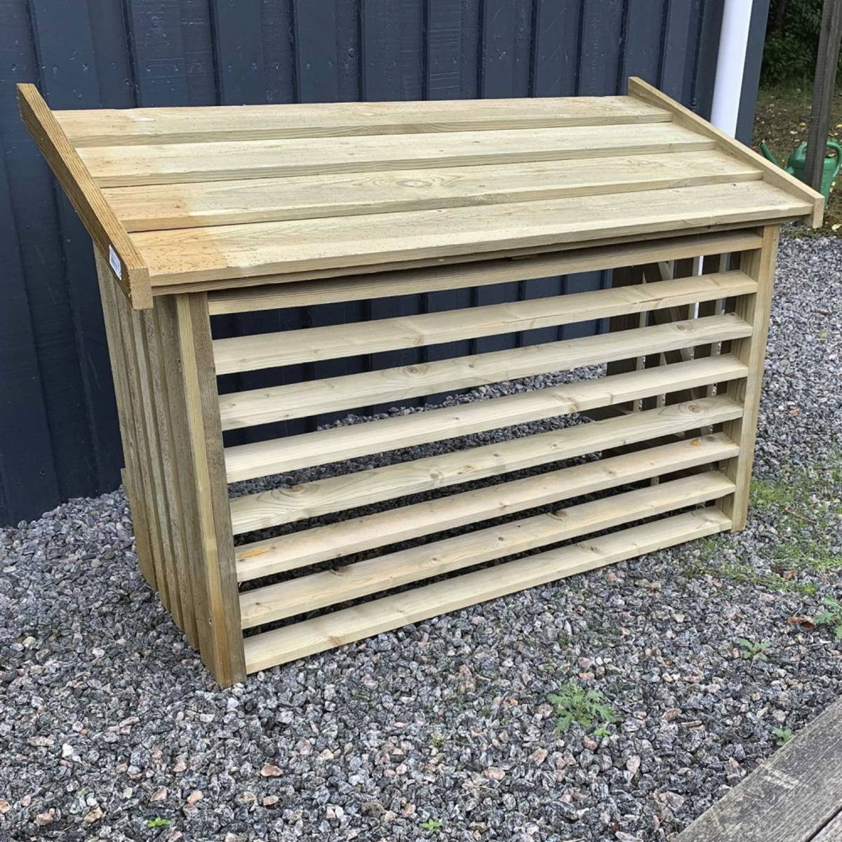 Cache climatisation 116x56x78cm - bois autoclave - Naturel - Image 2