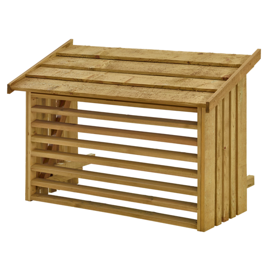 Cache climatisation 116x56x78cm - bois autoclave - Naturel - Image 1