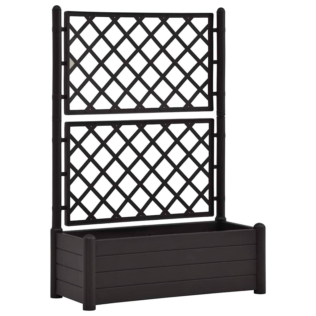 Vidaxl - Jardinière avec treillis 100x43x142 cm PP Anthracite vidaXL 313985 - Image 2