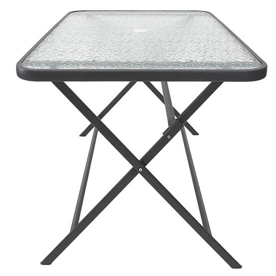 The Home Deco Factory - Table de Jardin en Verre "Formentera" 110cm Gris - Image 3