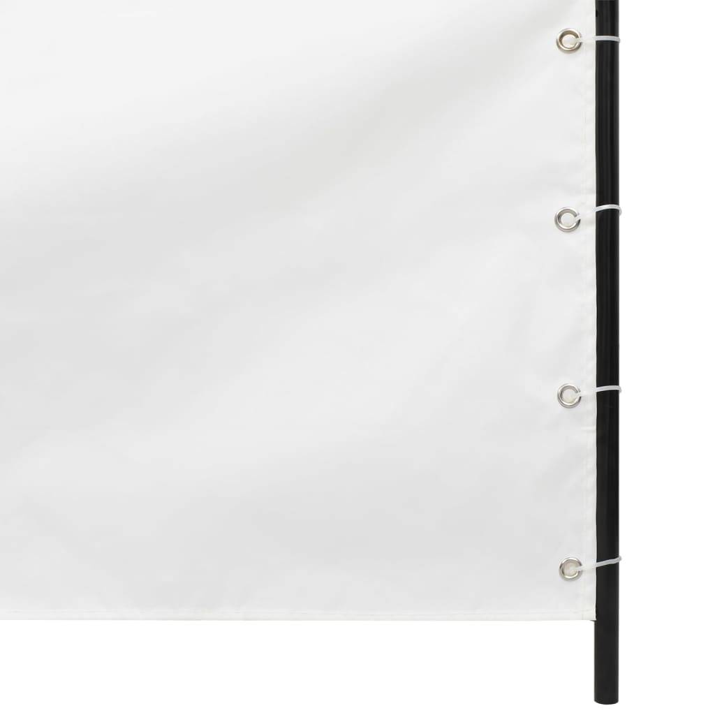 Helloshop26 - Écran de balcon brise pare vue protection confidentialité 120 x 240 cm tissu oxford blanc - Image 3