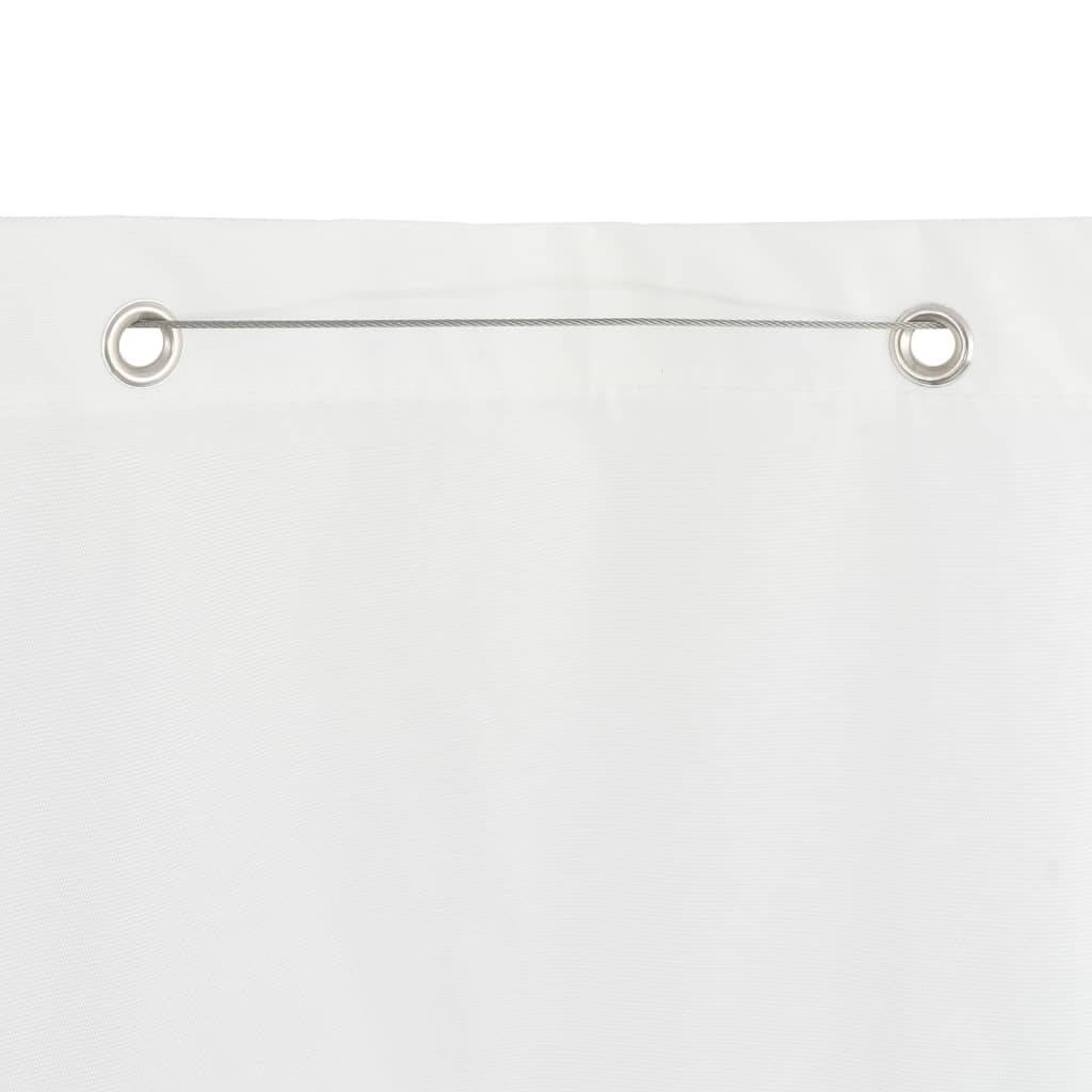 Helloshop26 - Écran de balcon brise pare vue protection confidentialité 120 x 240 cm tissu oxford blanc - Image 4