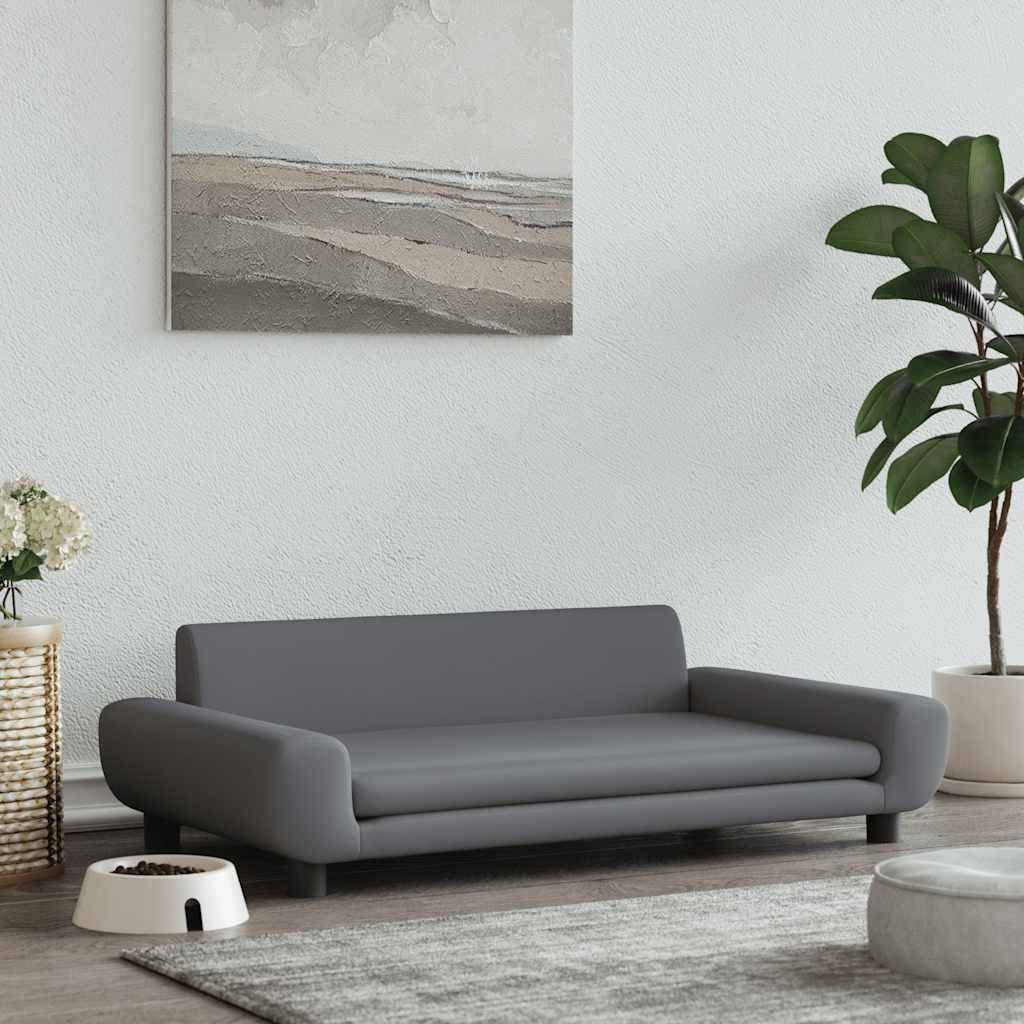 Vidaxl - Lit pour chien gris foncé 100x54x33 cm velours vidaXL 171983 - Image 1