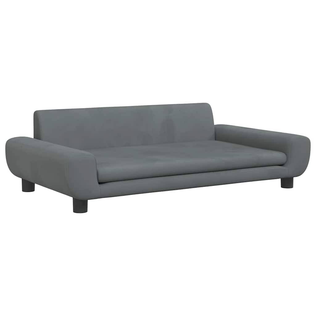 Vidaxl - Lit pour chien gris foncé 100x54x33 cm velours vidaXL 171983 - Image 2