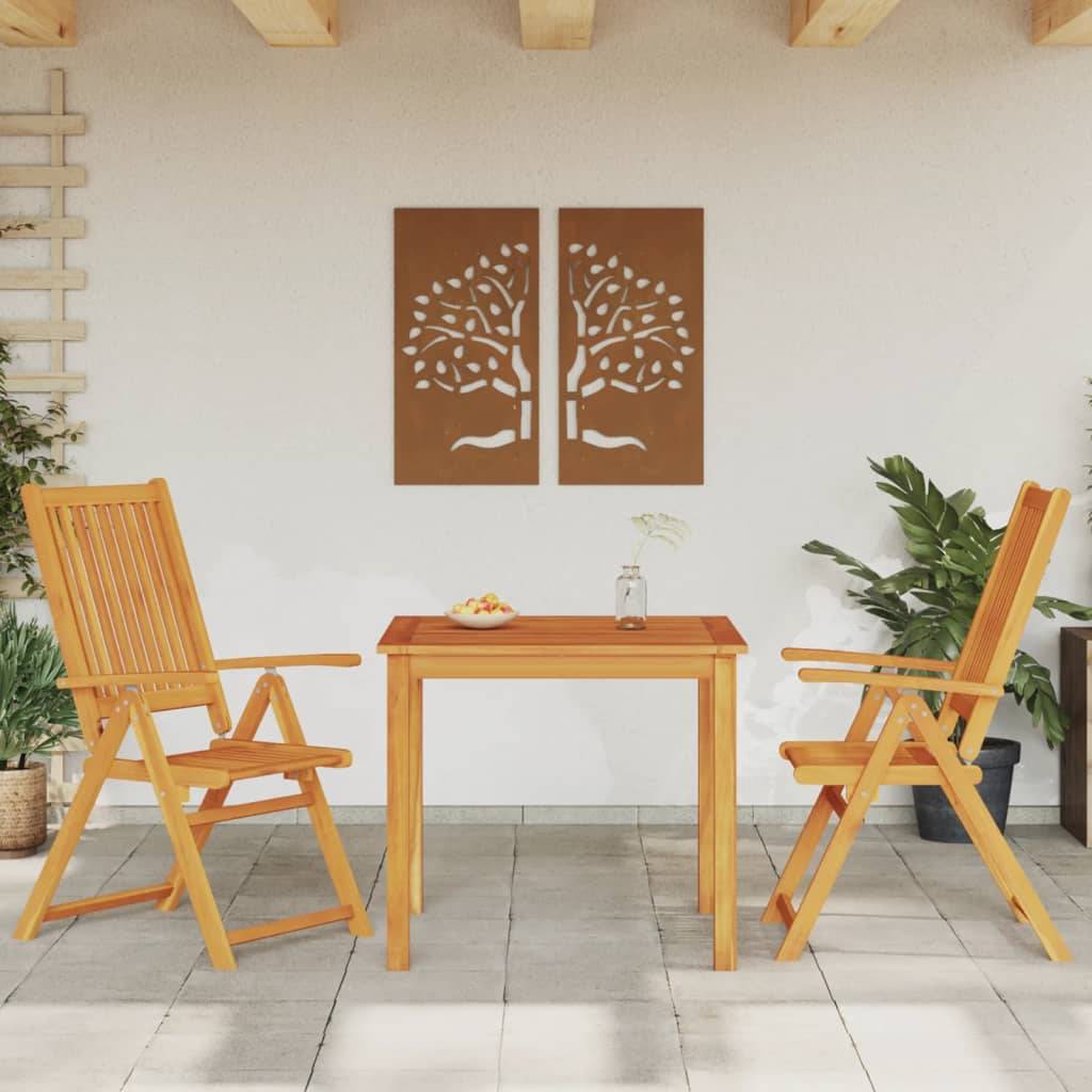 Maison Chic - Ensemble de 3 pcs table de jardin avec chaises - mobilier de jardin Bois d'acacia solide-JU2768 - Image 2