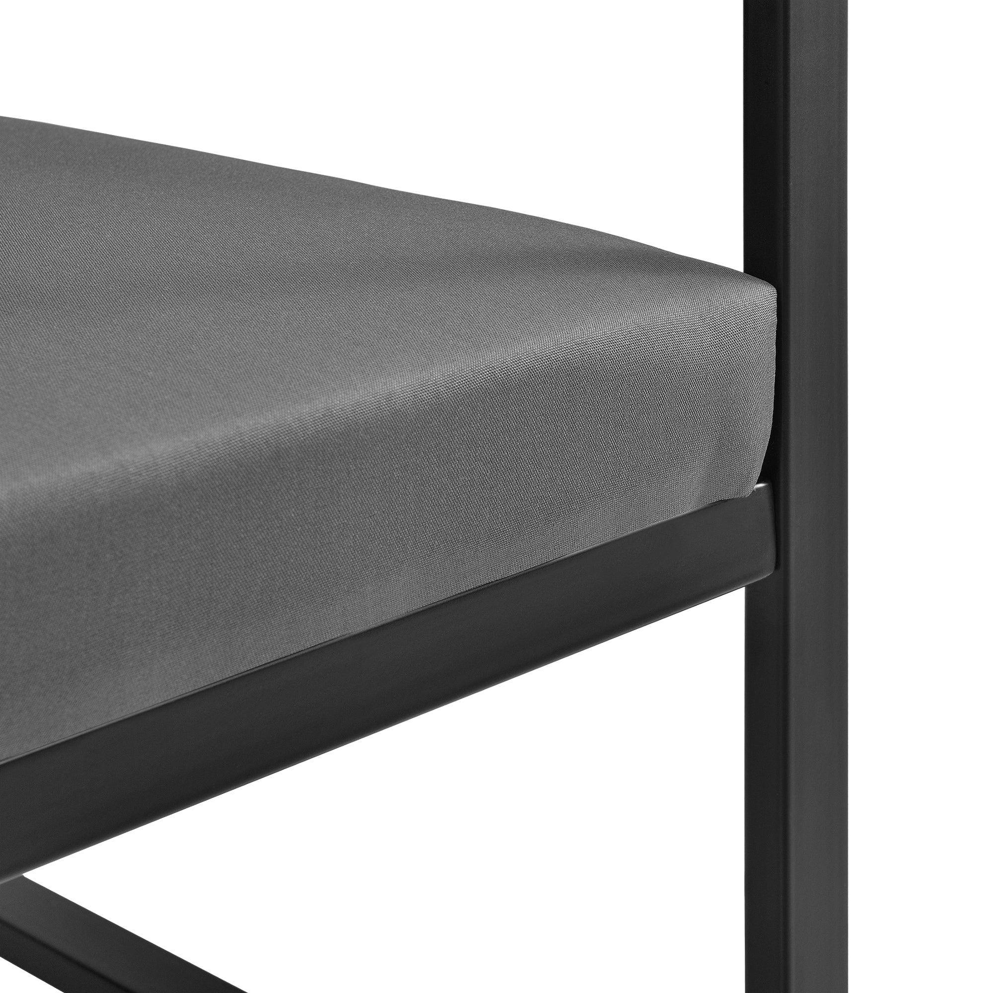 Helloshop26 - 2 x chaises extérieures robustes avec coussins confortables noir 70 x 60 x 60 cm - Image 4