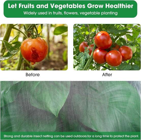 Filet anti-insectes, filet de protection des plantes, filet anti-insectes pour potager, adapté aux fruits, fleurs, cultures, 2,5 x 5 m (blanc)-Lytech - Image 5