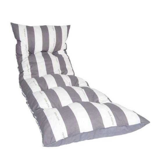 Coussin JARDIN PRIVE Bain de soleil flocons CANCALE 188x56x12 cm gris - Image 1