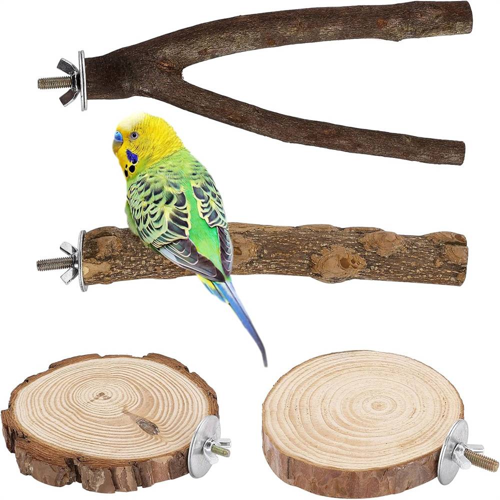 Perchoirs en bois naturel pour cage à oiseaux DtopbuyAge - Image 1