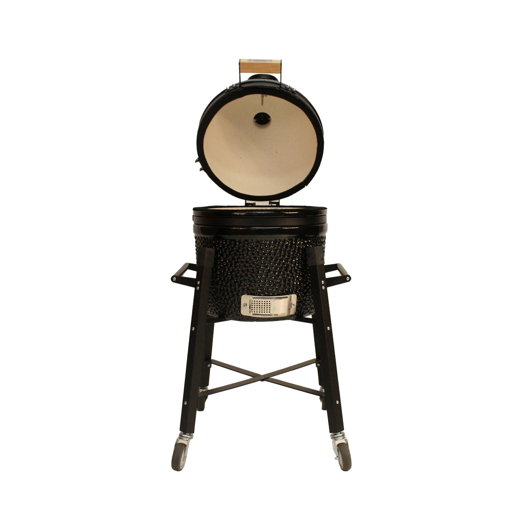 Barbecue kamado avec chariot Patton Premium 15" - Grille Ø 34 cm - Noir - Image 3