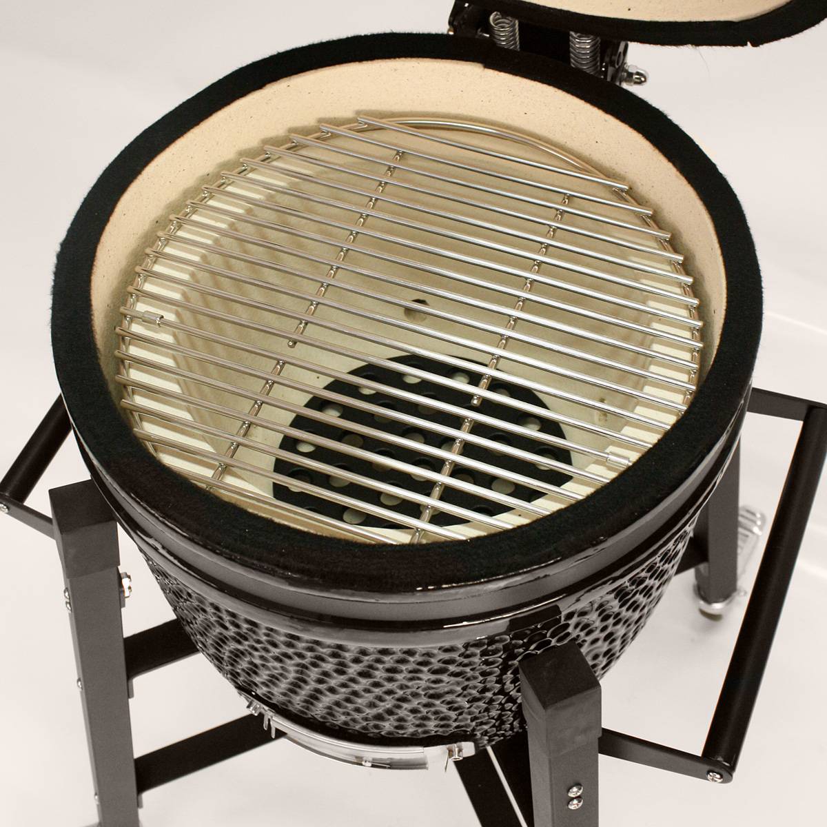 Barbecue kamado avec chariot Patton Premium 15" - Grille Ø 34 cm - Noir - Image 7