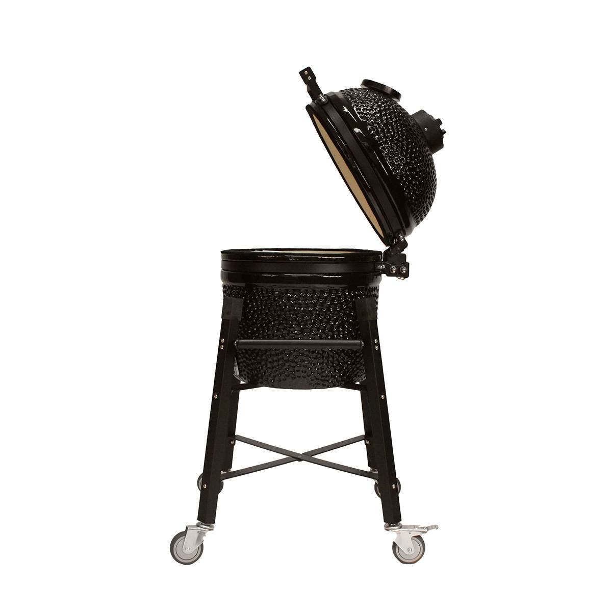 Barbecue kamado avec chariot Patton Premium 15" - Grille Ø 34 cm - Noir - Image 5